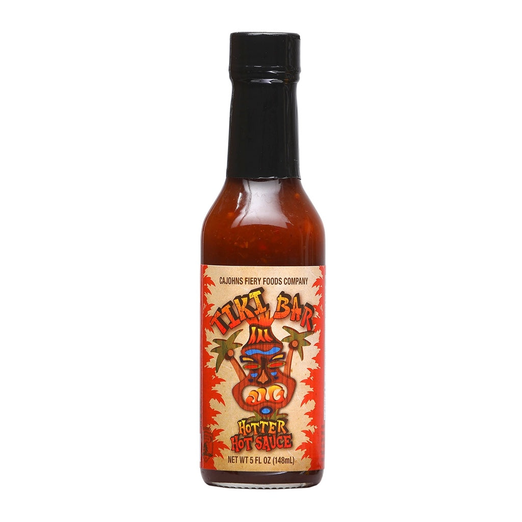 CaJohn’s Tiki Bar Hotter Hot Sauce 5 fl oz tropical fruit chili hot sauce