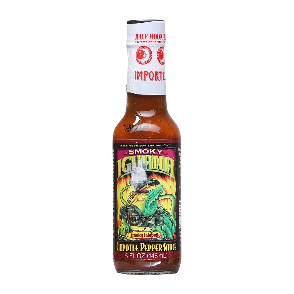 Smoky Iguana Chipotle Pepper Sauce 5 fl oz (148 ml) smoky chipotle hot sauce UPC 751059900444