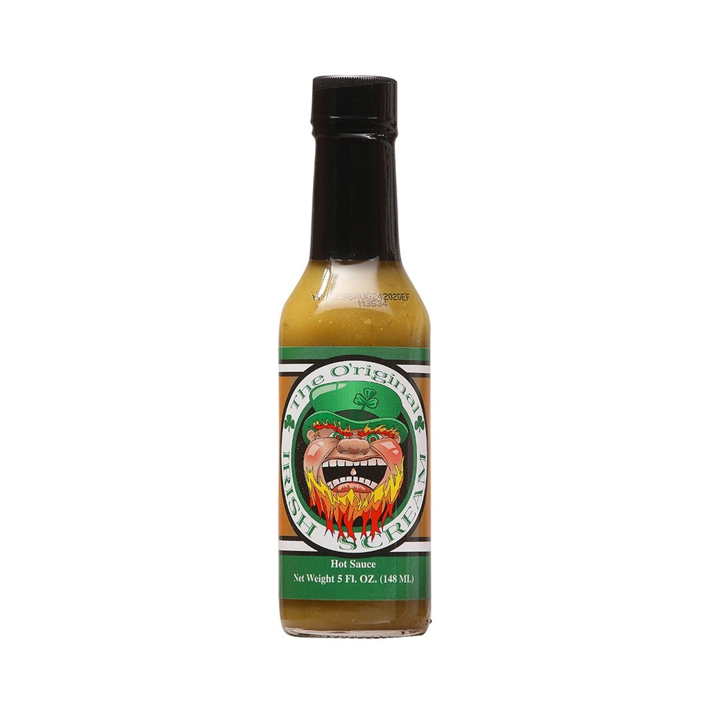 CaJohns The O’riginal Irish Scream Hot Sauce bottle image – 5 fl oz (148 ml) hot sauce – UPC 647293002986