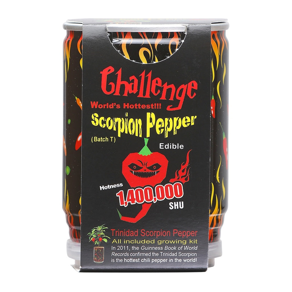 Magic Plant Challenge Scorpion Pepper Chile Plant growing kit – Net Product Weight ~3 oz dry growing kit, Trinidad Scorpion pepper plant image 4710704095344