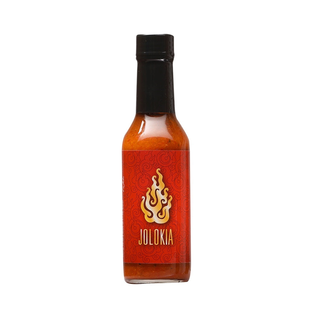 CaJohns Jolokia 10 Hot Sauce bottle front label