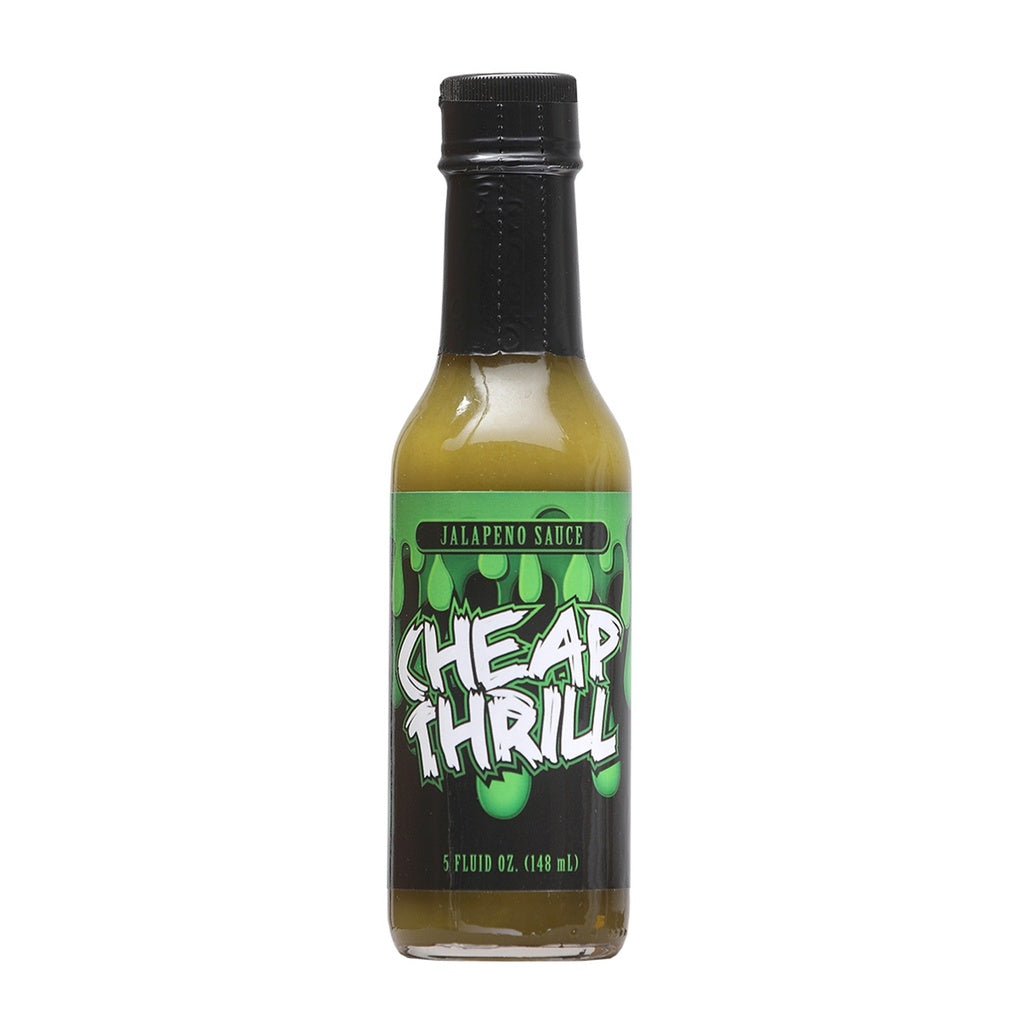 Cheap Thrill Jalapeño Hot Sauce 5 fl oz mild green jalapeño table sauce with garlic and smooth everyday heat.