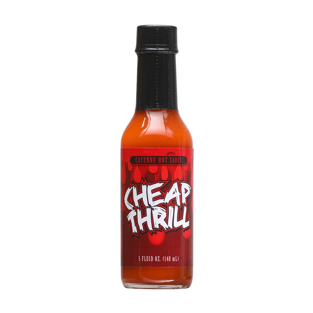 Cheap Thrill Cayenne Hot Sauce 5 fl oz bottle with aged cayenne peppers Louisiana style hot sauce UPC 609456312479