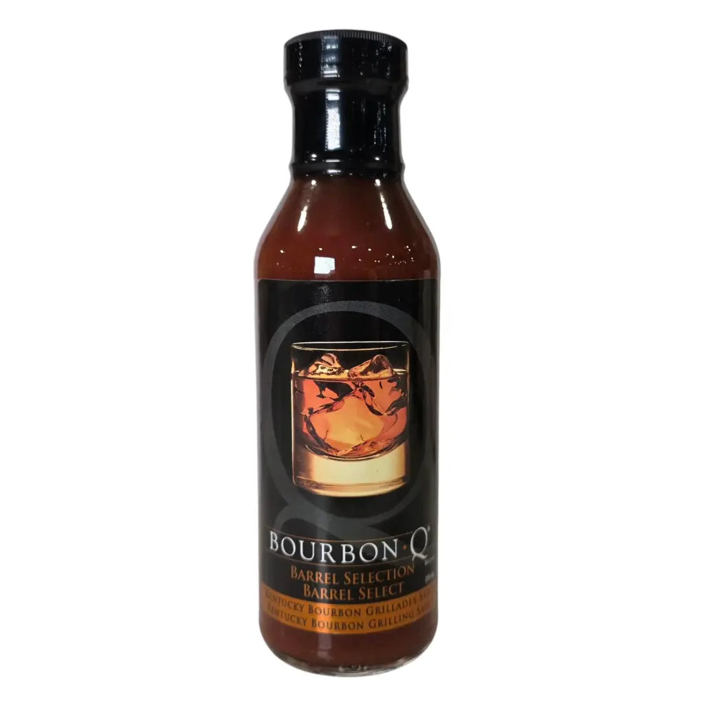 BourbonQ Barrel Select BBQ Sauce 12.7 fl oz Kentucky bourbon grilling sauce bottle