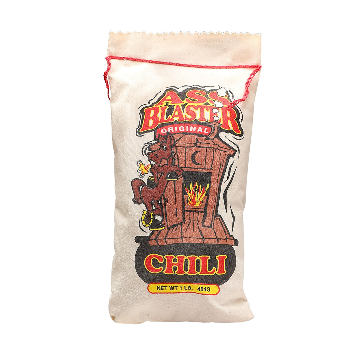 A bag of Ass Kickin’ Ass Blaster Chili Mix: A fiery flavor explosion. Packed with Pinto beans, black beans, and a blend of spices including Chile powder, onion, garlic, oregano, and cumin. Heat rating: 10. Take your chili game to the next level. Shop now at PepperHotSpot.com. UPC: 089382116042.