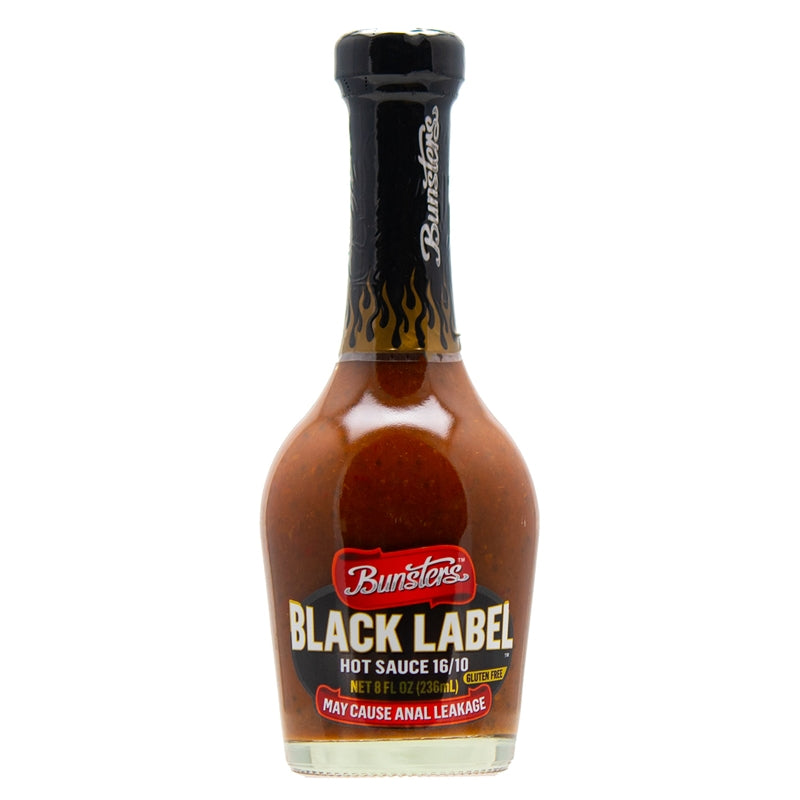 Bunsters Black Label 16/10 Heat Hot Sauce, 5oz.