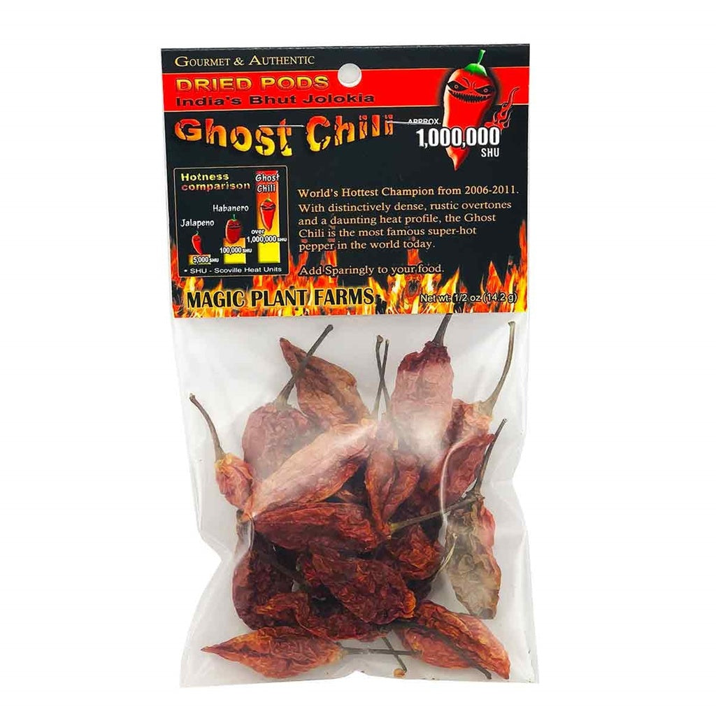 Dried Ghost Chili Pods – 0.5 oz