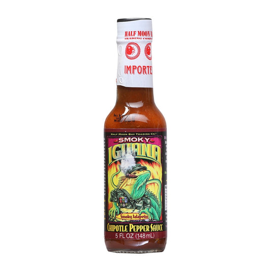 Smoky Iguana Chipotle Pepper Sauce 5 fl oz (148 ml) smoky chipotle hot sauce UPC 751059900444
