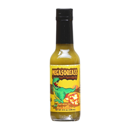 Megasoreass Hot Sauce bottle 5 fl oz (148 ml) jalapeno hot sauce UPC 736924500028