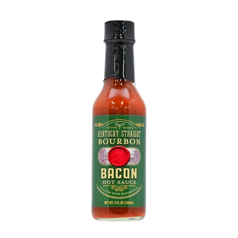 Kentucky Straight Bourbon Bacon Jalapeño Hot Sauce bottle 5 fl oz bacon bourbon hot sauce 700465772794