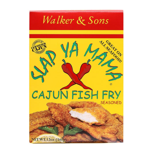 Slap Ya Mama Cajun Fish Fry box 12 oz seasoned fish fry mix 817885000267