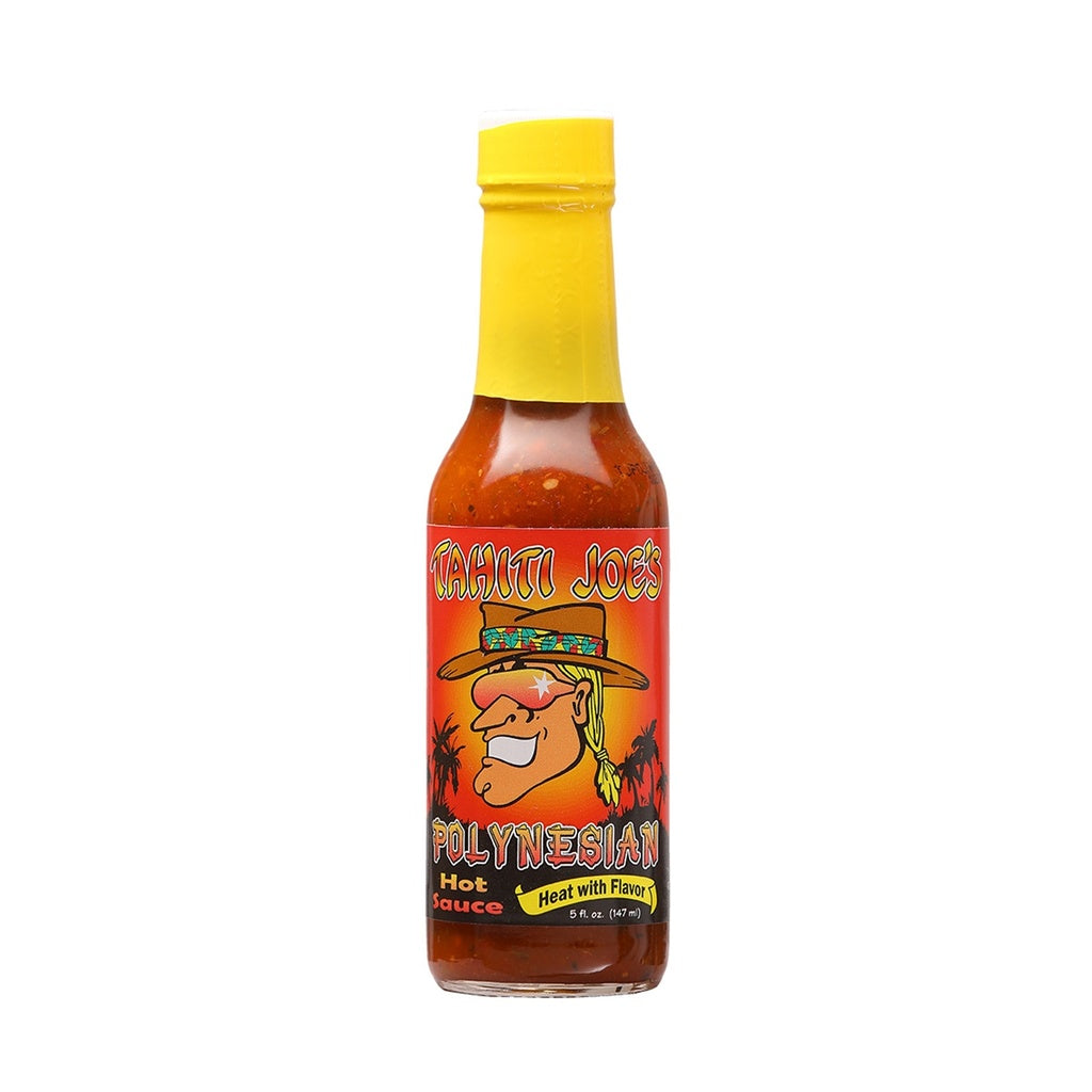Tahiti Joe’s Polynesian Hot Sauce bottle 5 fl oz tropical hot sauce UPC 602234000018