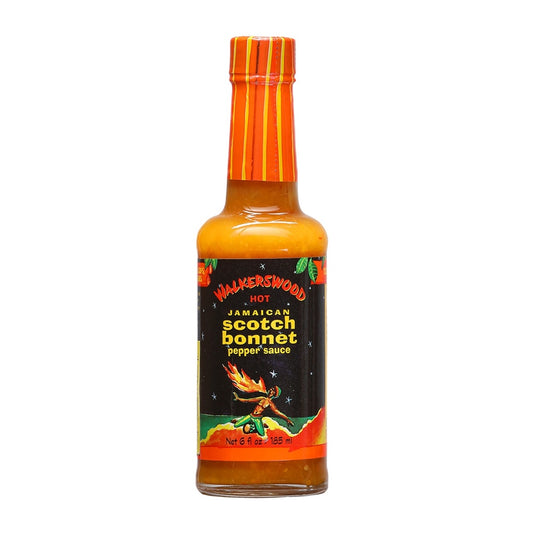 Walkerswood Jamaican Scotch Bonnet Hot Sauce bottle 6 fl oz Caribbean hot sauce UPC 015414542299