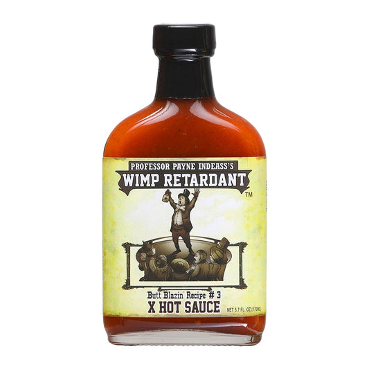 Wimp Retardant X-Hot Sauce bottle 5.7 fl oz habanero hot sauce 049746133221