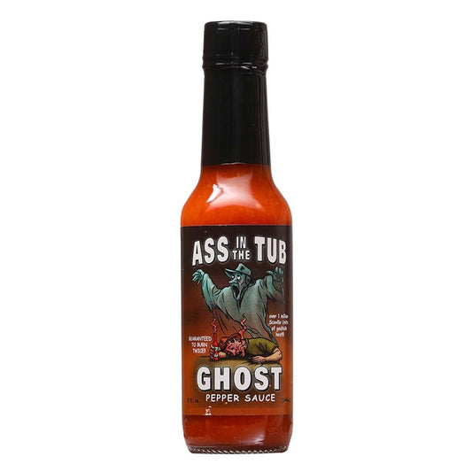 Hot Sauce Zone Ass in the Tub Ghost Pepper Sauce – 5 fl oz hot sauce bottle, ghost pepper based sauce, retail product image 736924486032