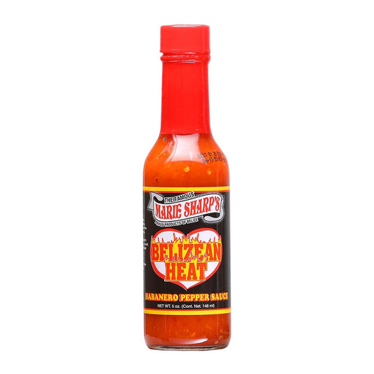 Marie Sharp's Belizean Heat Habanero Pepper Sauce hot sauce with habanero mash and key lime 5 oz (148 mL) delivering balanced Caribbean heat.