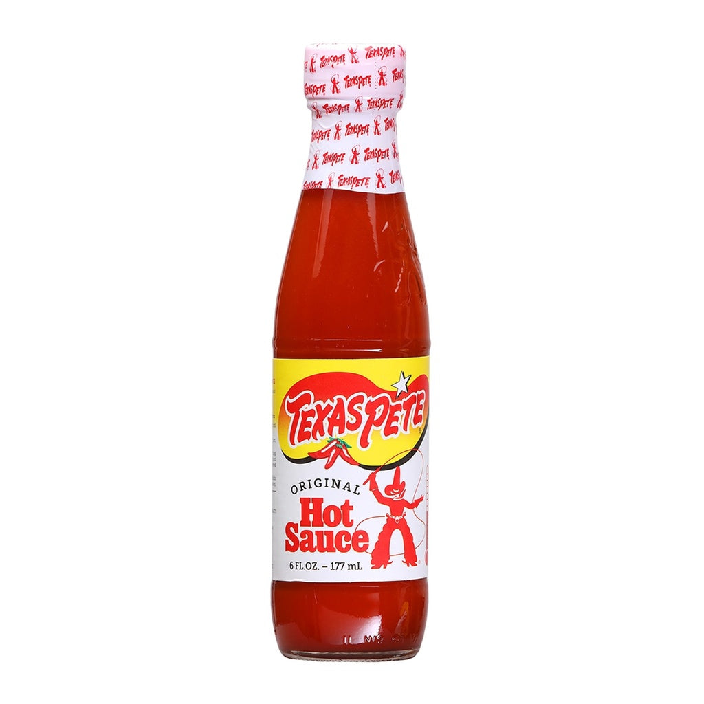 Texas Pete Original Hot Sauce cayenne-style hot sauce with aged peppers 6 FL OZ (177 mL) delivering classic Southern heat and vinegar balance.