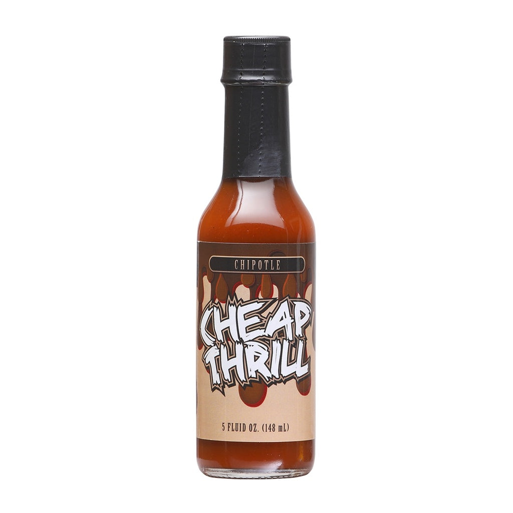 Cheap Thrill Chipotle Hot Sauce smoky Louisiana-style chipotle hot sauce with mild heat in a 5 fl oz bottle for everyday use.