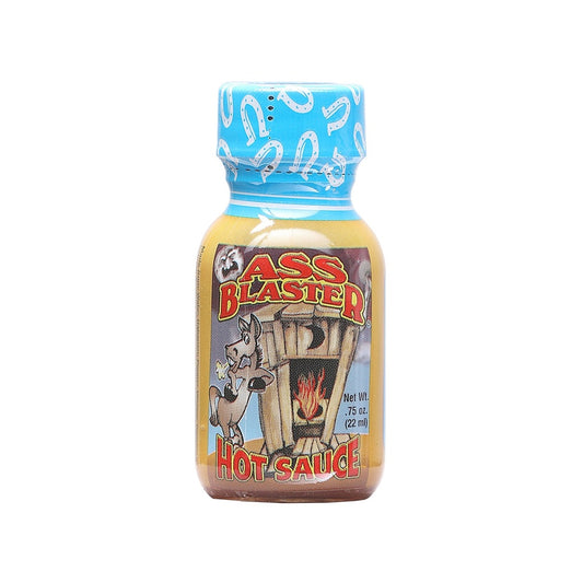 Ass Blaster Hot Sauce 0.75 oz mini travel-size habanero and capsicum extract hot sauce delivering extreme concentrated heat.
