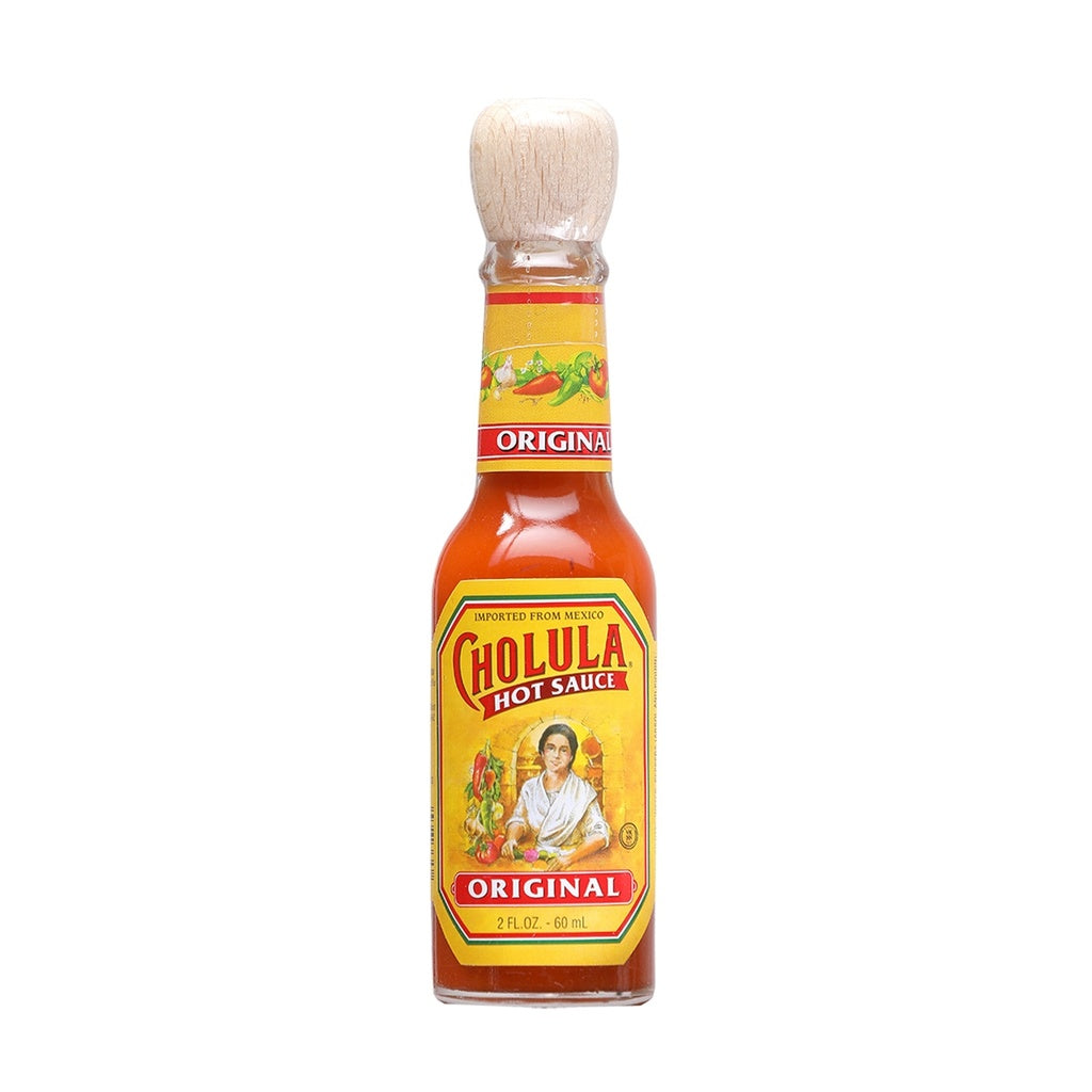 Cholula Original Hot Sauce 2 fl oz mini bottle with árbol and piquín peppers authentic Mexican flavor UPC 04973355