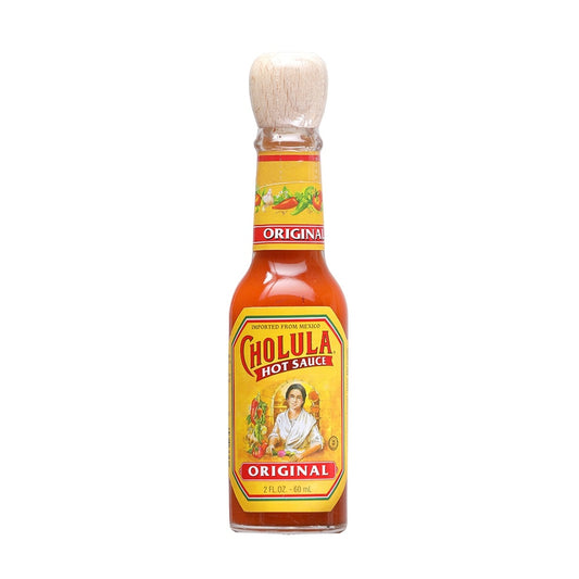 Cholula Original Hot Sauce 2 fl oz mini bottle with árbol and piquín peppers authentic Mexican flavor UPC 04973355