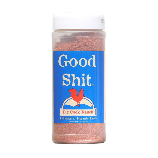 Big Cock Ranch Good Shit Seasoning 11 oz shaker bottle sweet and savory BBQ spice blend UPC 689076701945
