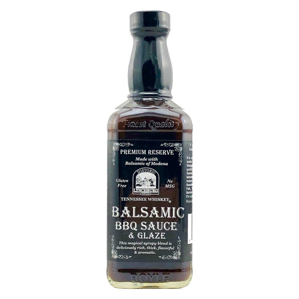 Bottle of Balsamic BBQ Sauce & Glaze on a white background
