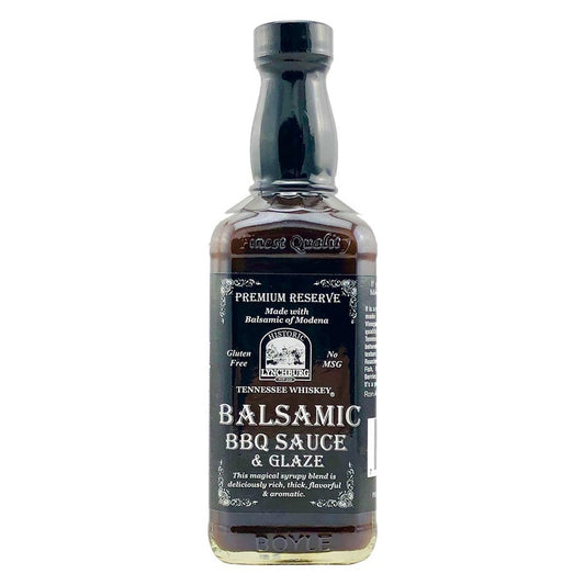 Bottle of Balsamic BBQ Sauce & Glaze on a white background