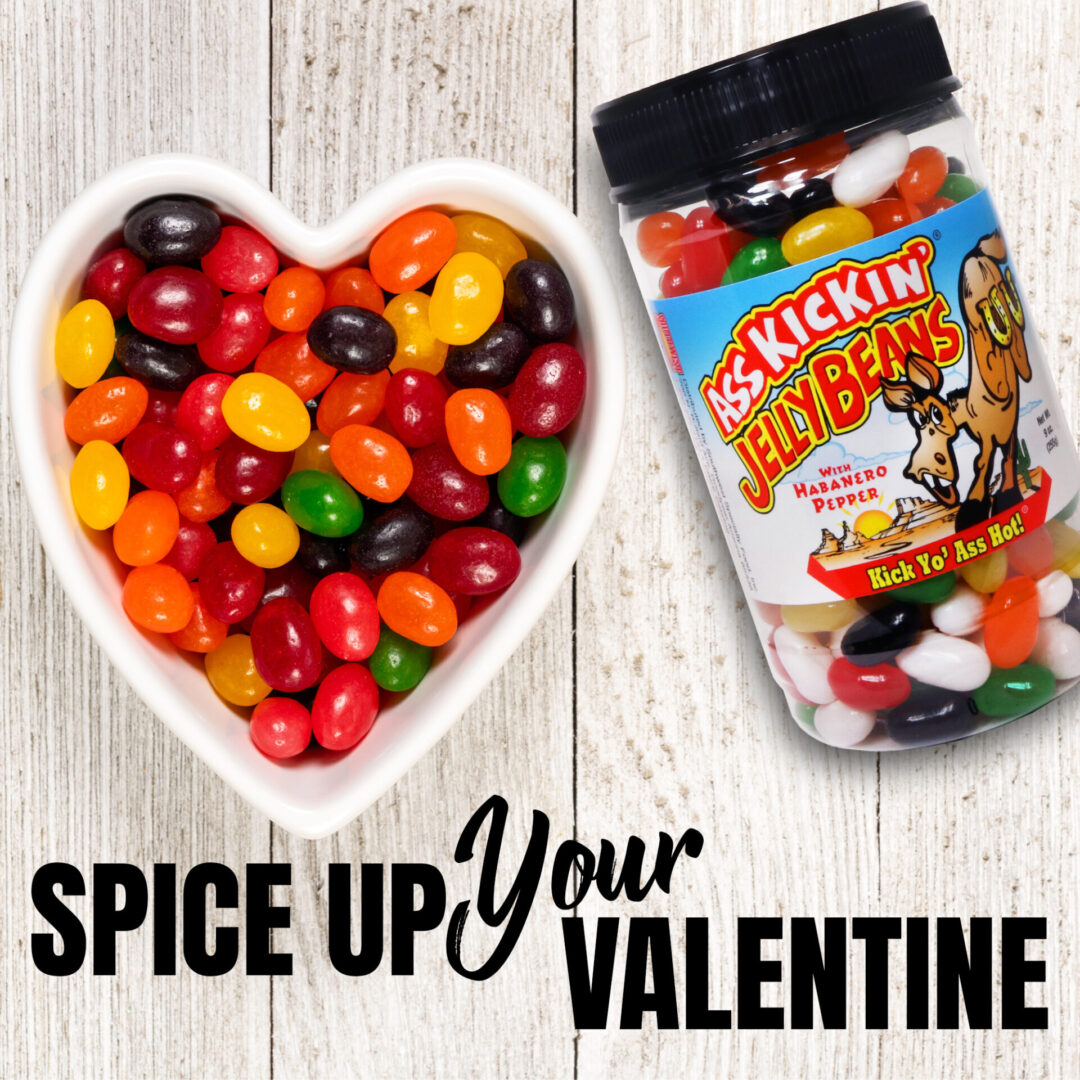 Ass Kickin' Jelly Beans, featuring Habanero, shown in a manufacturer lifestyle setting