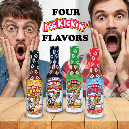 Ass Kickin' Original Hot Sauce – Mini Travel Size 3/4 oz, featuring Pepper X, shown in a manufacturer lifestyle setting