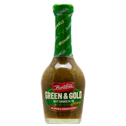 Bunsters Green and Gold 8/10 Heat Hot Sauce, 8oz