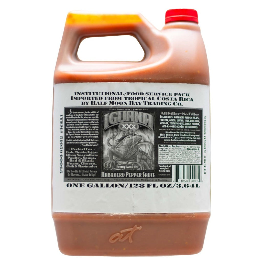 Iguana XXX Pretty Damn Hot Habanero Pepper Sauce Gallon
