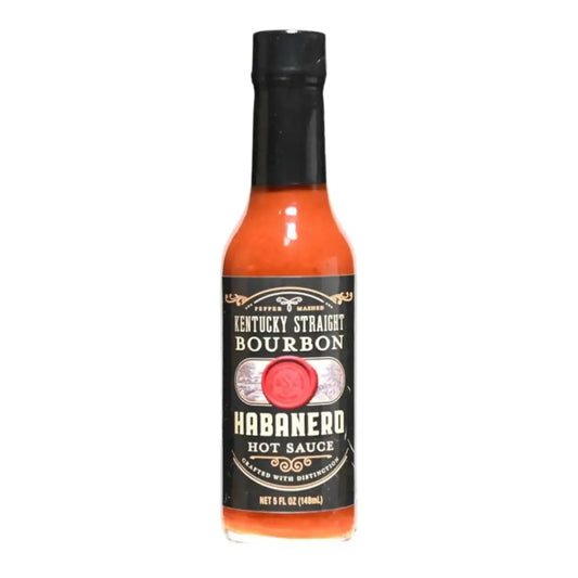 Kentucky Straight Bourbon Habanero Hot Sauce 5 fl oz bottle – PepperHotSpot.com