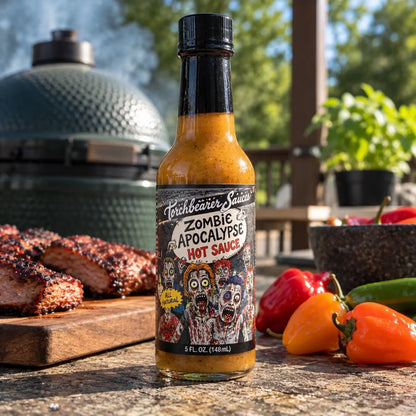 Zombie Apocalypse Hot Sauce – Torchbearer Extreme Ghost Pepper Heat (5 fl oz)